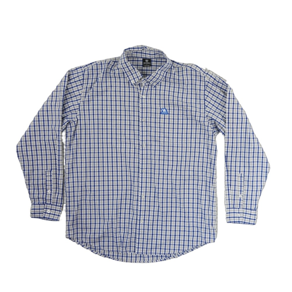 Top of the World UK Kentucky‎ Wildcats Shirt Men's Size Large Blue Grey Plaid